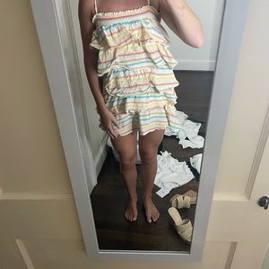 Lovers and friends multicolor ruffle dress